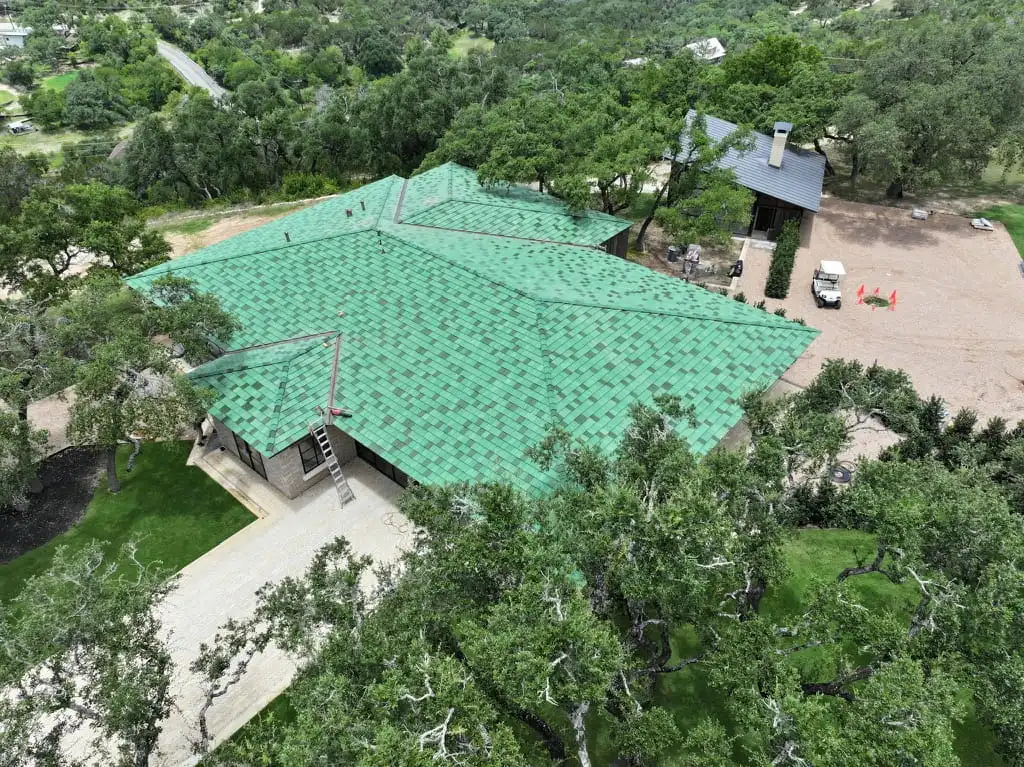 Tile roofing on a Central Texas home