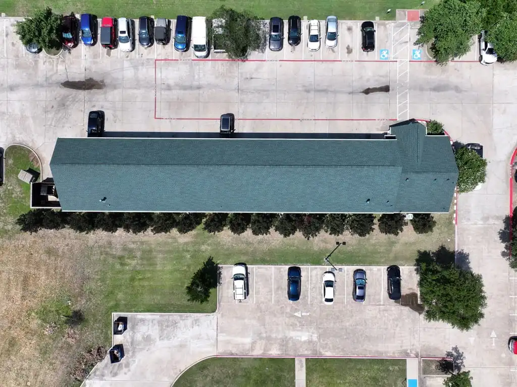 Commercial flat roofing system in Austin Texas