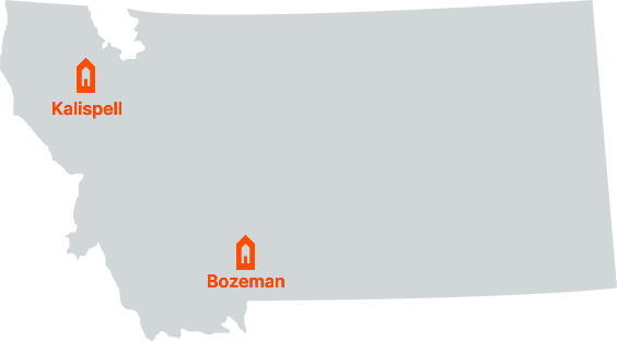 Montana service area map