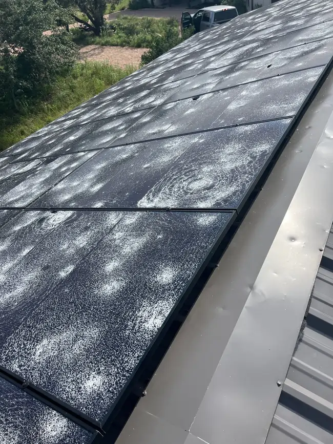 Residential roofs in Central Texas during hail season
