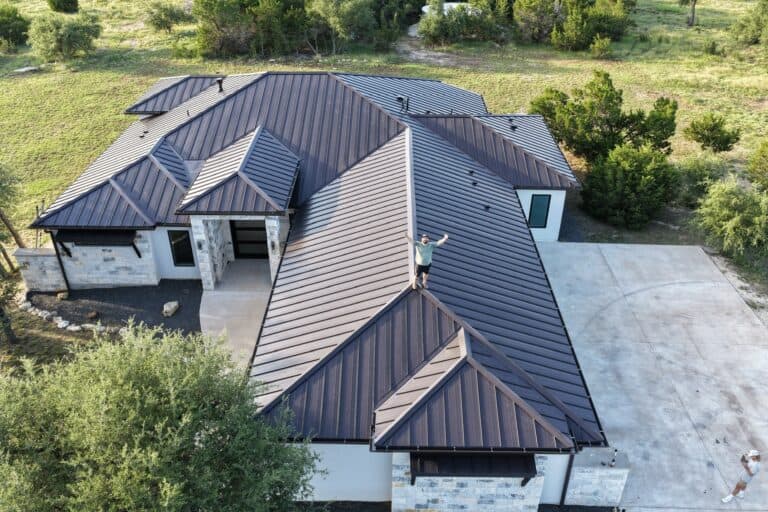 Standing seam metal roof installed by Next Gen Roofing & Construction in Central Texas