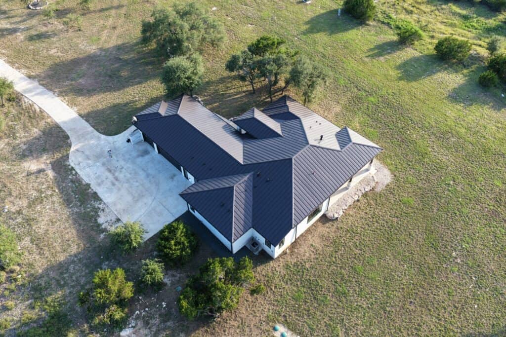 Standing seam metal roof installed by Next Gen Roofing & Construction in Central Texas