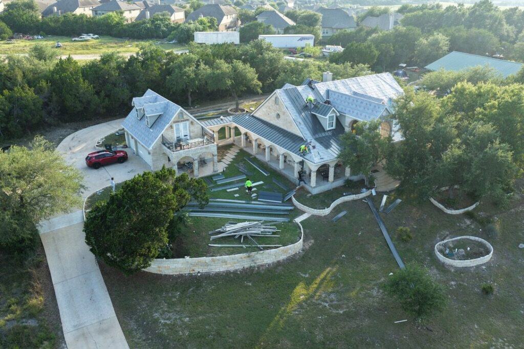 Standing seam metal roof installed by Next Gen Roofing & Construction in Central Texas