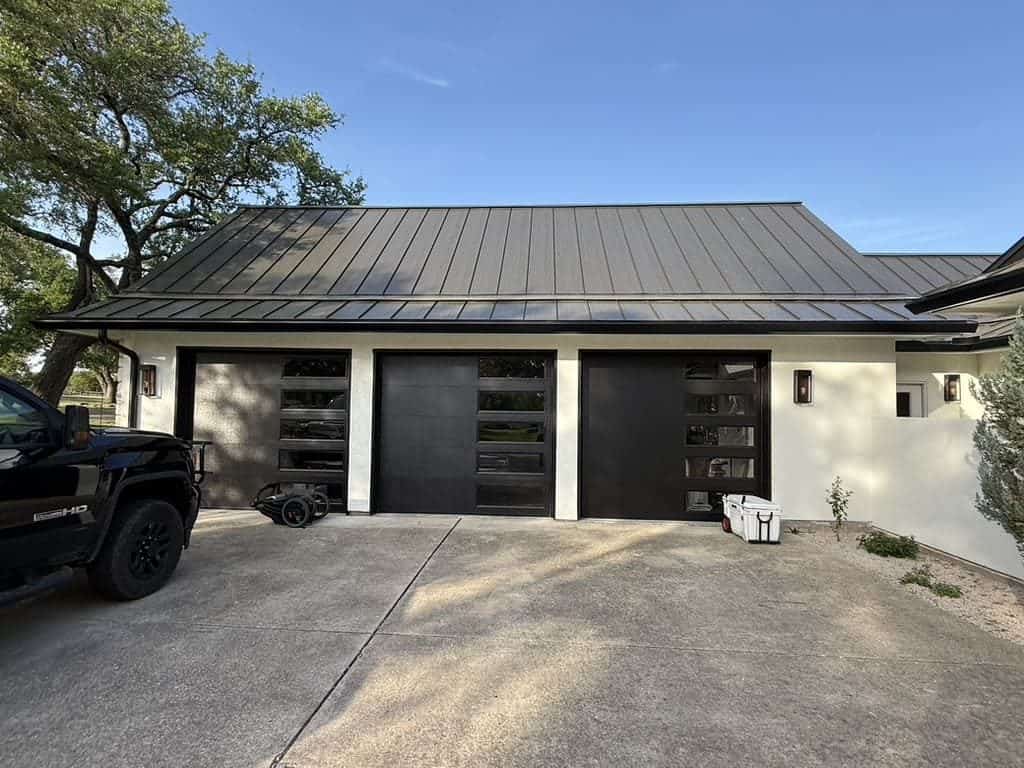 Standing seam metal roof installed by Next Gen Roofing & Construction on a Texas Hill Country home