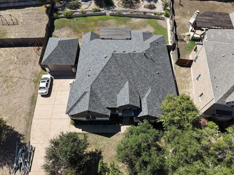 Architectural asphalt shingle roof replacement completed by Next Gen Roofing & Construction in the Austin area