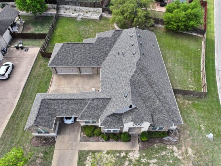 Architectural asphalt shingle roof replacement completed by Next Gen Roofing & Construction in the Austin area