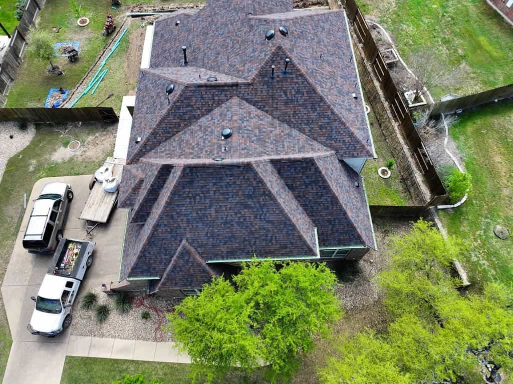 Architectural asphalt shingle roof replacement completed by Next Gen Roofing & Construction in the Austin area