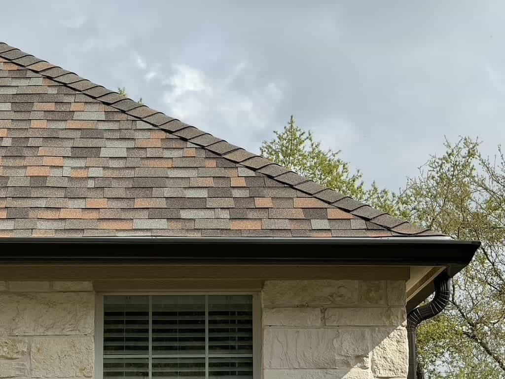 Architectural asphalt shingle roof replacement completed by Next Gen Roofing & Construction in the Austin area