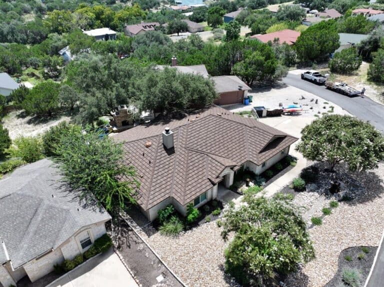 Stone coated steel roof installed by Next Gen Roofing & Construction
